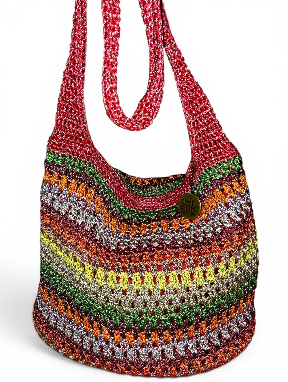 The Sak Originals Gypsy Crochet  stripe hobo bag